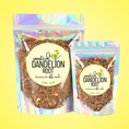 Load image into Gallery viewer, Two packages of roasted dandelion root with a colorful label on a yellow background