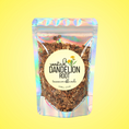 Load image into Gallery viewer, Packaged roasted dandelion root with a colorful label on a yellow background
