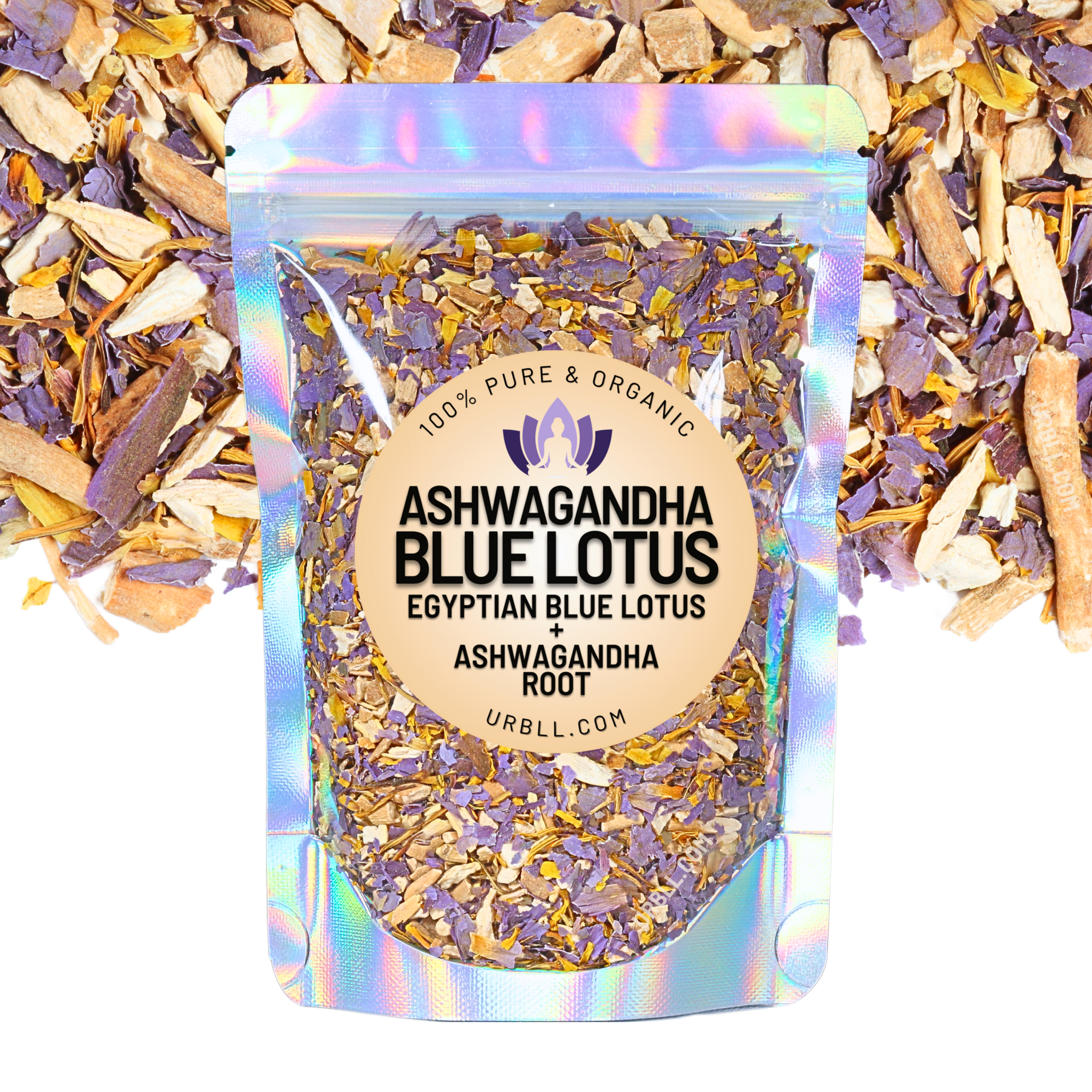 Enhanced Blue Lotus Variety Sampler Box • 7 Organic Egyptian Blue Lotus Herbal Blends