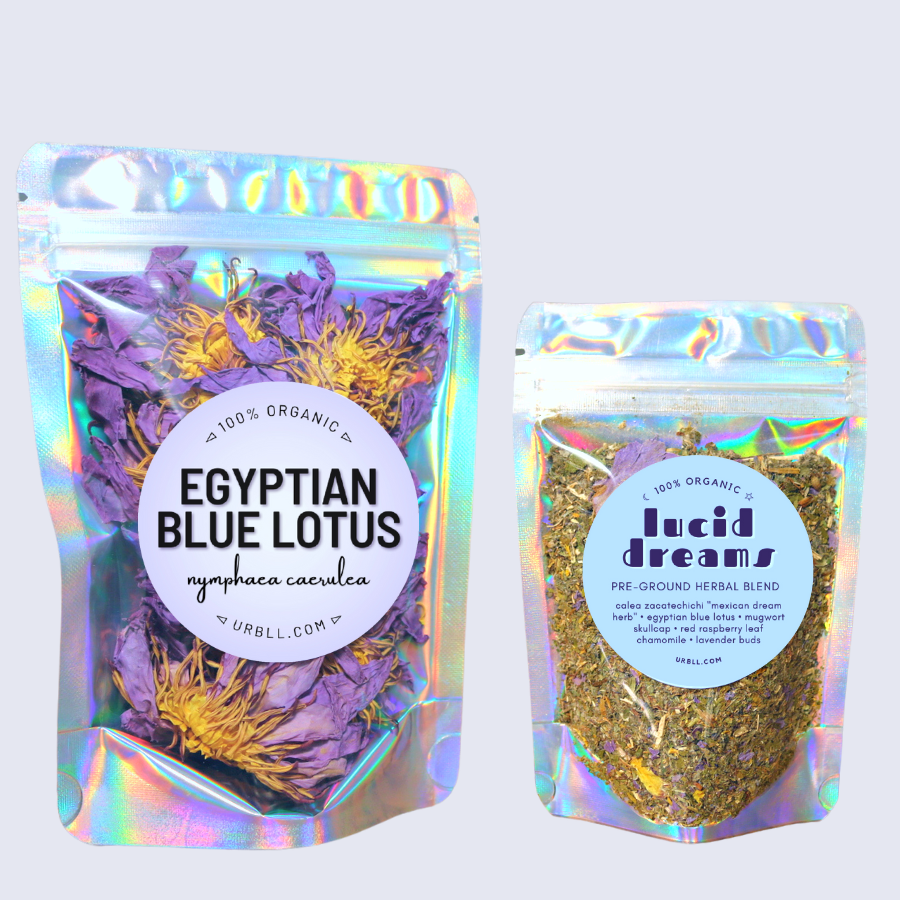 Whole Blue Lotus Flowers + Pre-Ground Blend (Pick Your Blend)