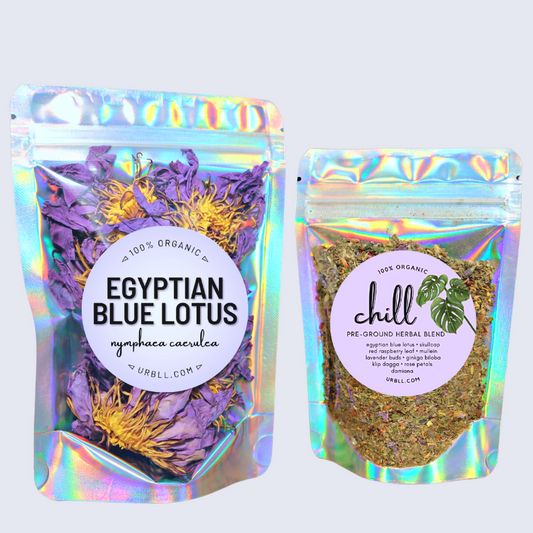 Whole Blue Lotus Flowers + Pre-Ground Blend (Pick Your Blend)