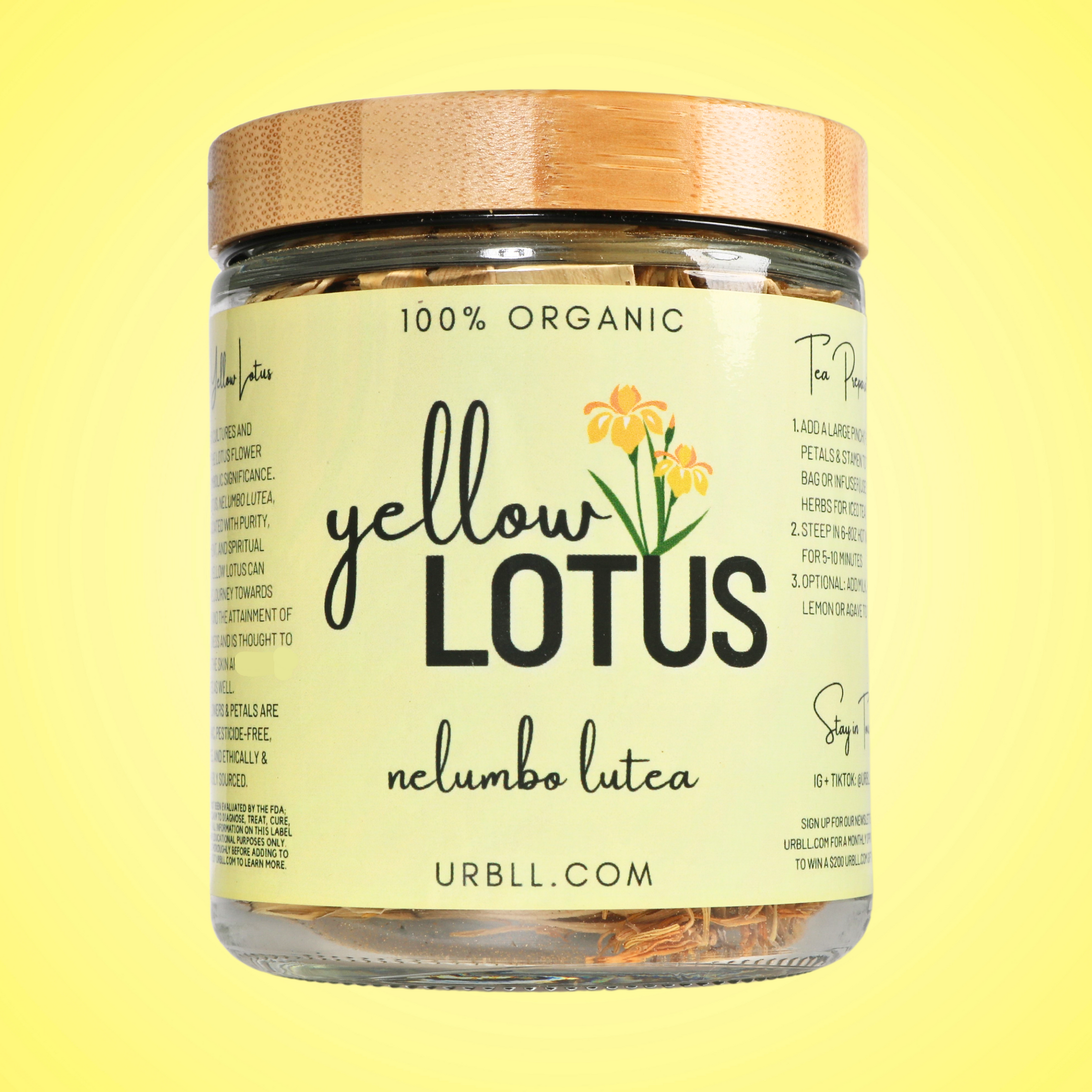 Yellow Lotus • Petals in Glass Jar