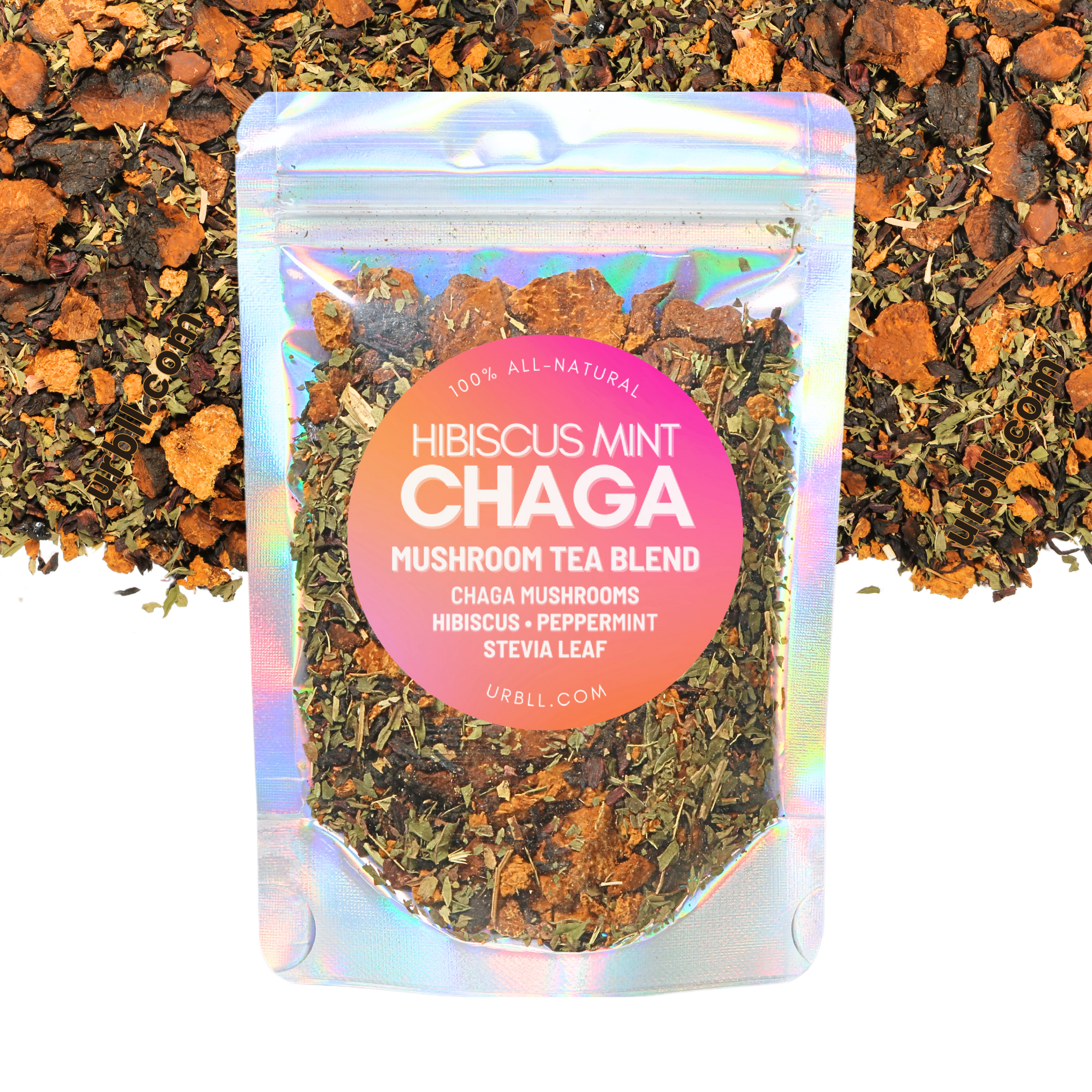 Chaga + Hibiscus Mint • Superfood Tea