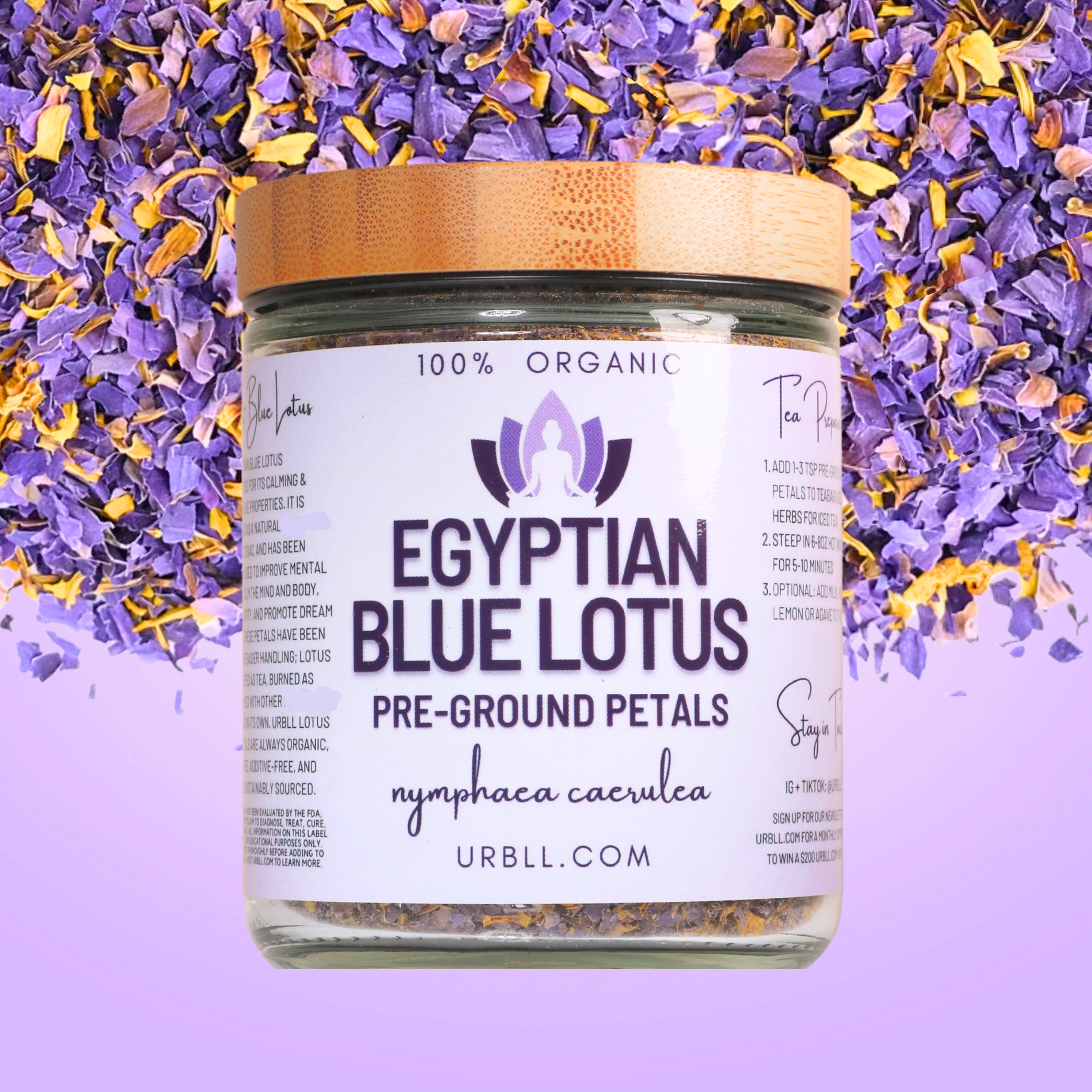 Egyptian Blue Lotus Pre-Ground Petals