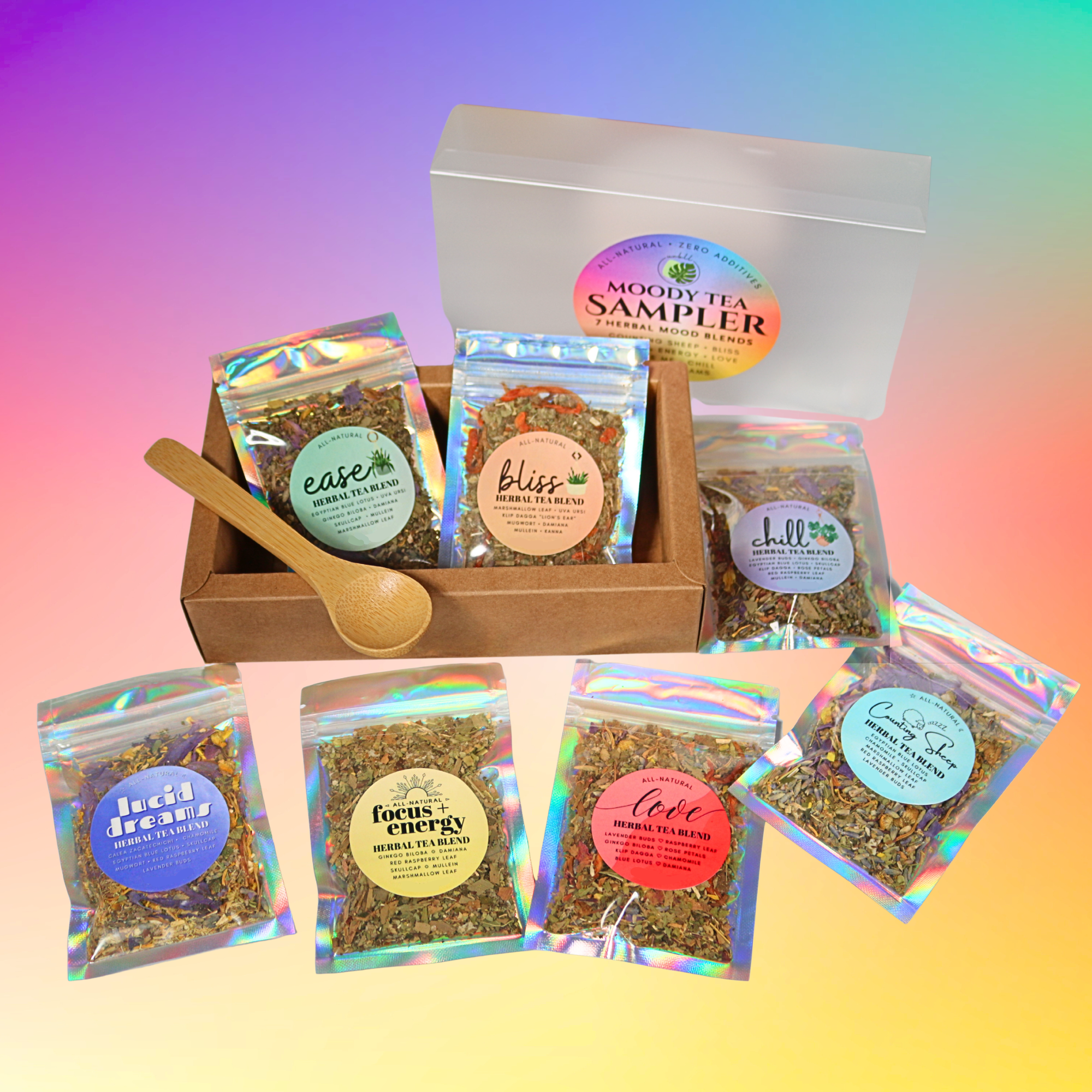 Tea Sampler Gift Box • 7-Blend Variety Pack