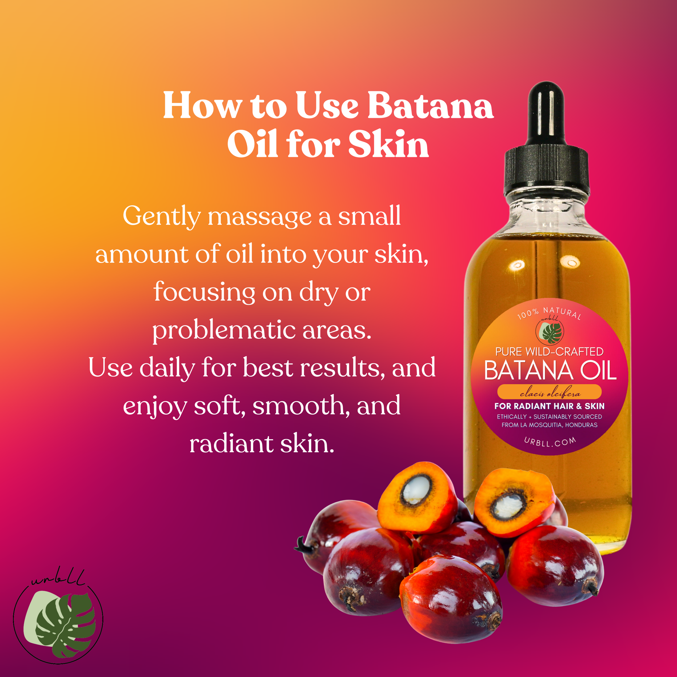 100% Pure Batana Oil • Fractionated, Wild-Harvested, Non-GMO