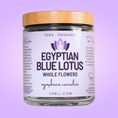 Load image into Gallery viewer, Egyptian Blue Lotus Whole Flowers in Glass Jar

