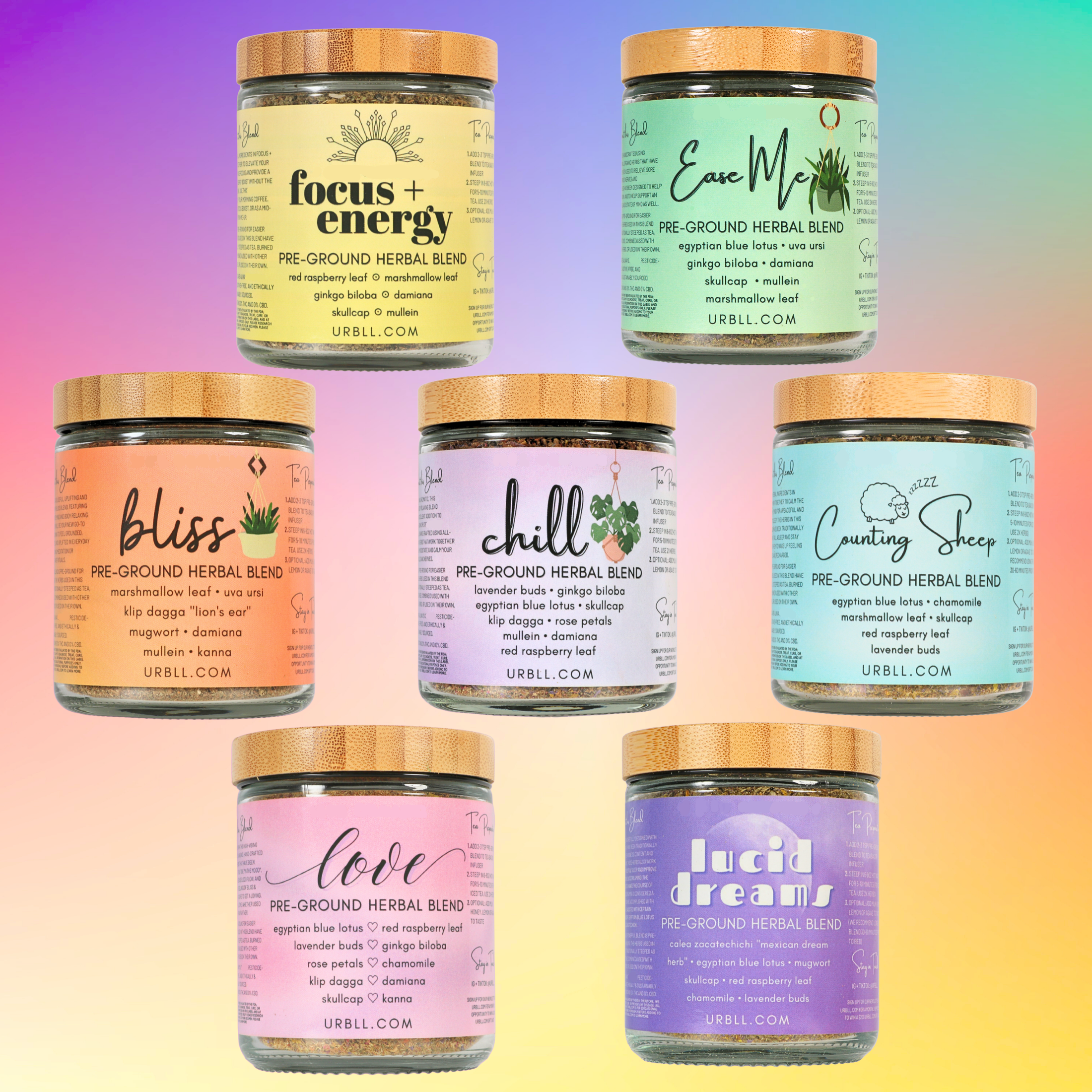 7 Pre-Ground Mood Blends