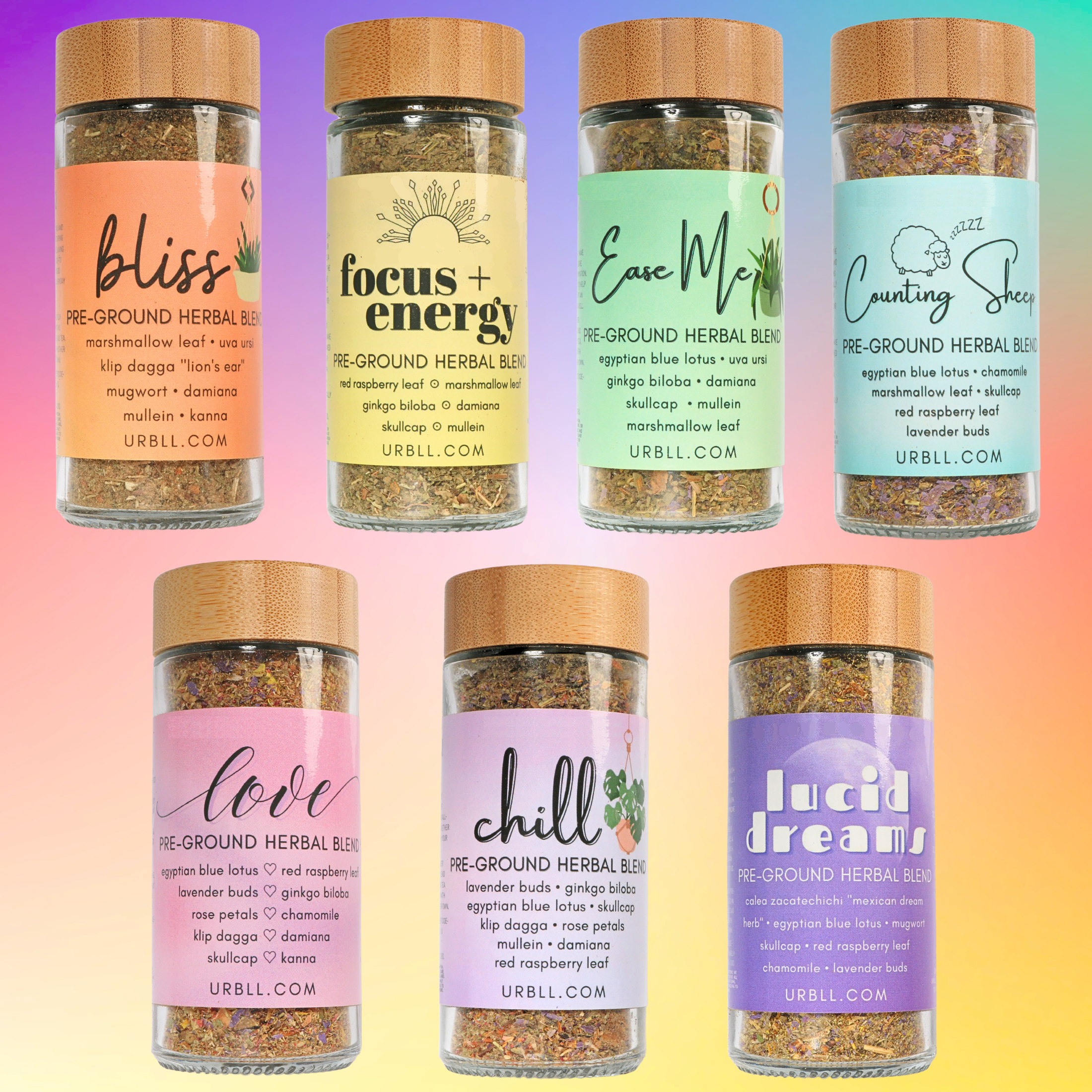 7 Pre-Ground Mood Blends