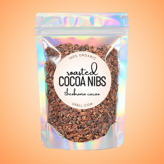 Roasted Cocoa Nibs • 100% Organic Cracked Bean • Theobroma cacao