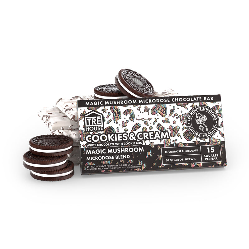 TRĒ HOUSE Magic Mushroom Chocolate Bar - Cookies & Cream