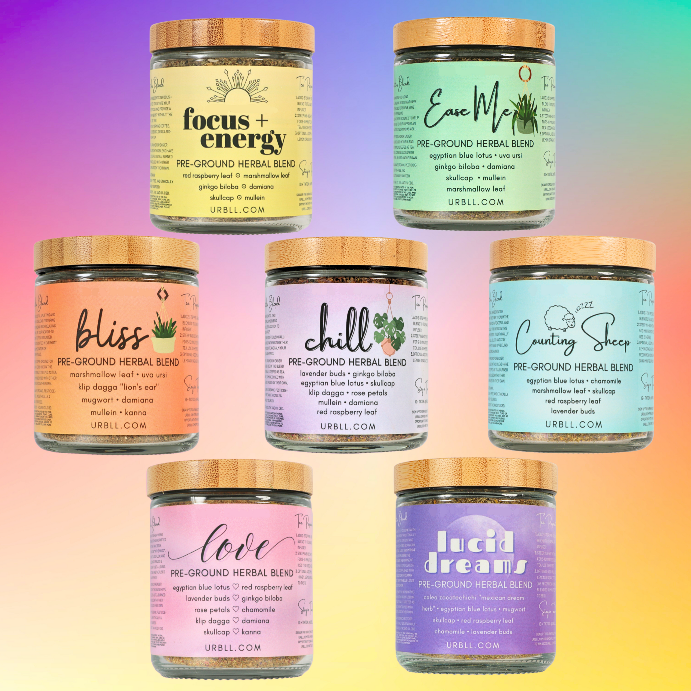 Pre-Ground Sampler • 7 All-Natural Botanical Blends